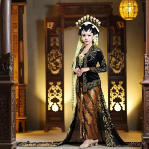 Pengantin tunggal dengan baju adat